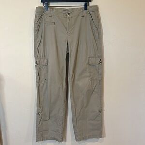 CAbi cargo wide leg relaxed pants style # 885 khaki green Womens Sz 10
